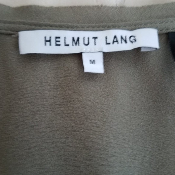 HELMUT LANG Green Oversized Asymetrical Dolman Blouse Sz M - Picture 5 of 6